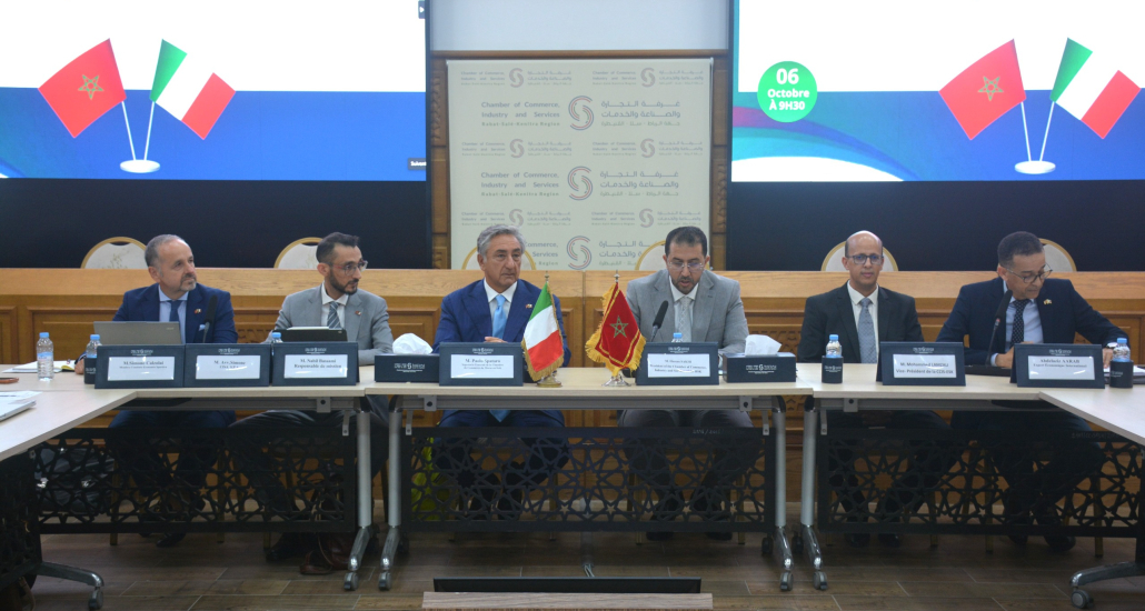 Accueil d’une délégation économique italienne à la CCIS-RSK : Une journée placée sous le signe de la concrétisation des partenariats Maroc-Italie.